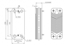 Теплообменник ГВС (вторичный) на BAXI Eco-3, Eco Four, Luna-3  (с 2014 года) 12 пластин (711612800) ZILMET (Италия)