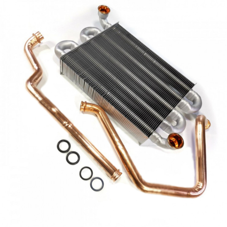 Теплообменник основной (медный с трубками)  ARISTON CARES X, ALTEAS X, GENUS X, CLAS X, HS X – 65119090 (Valmex)