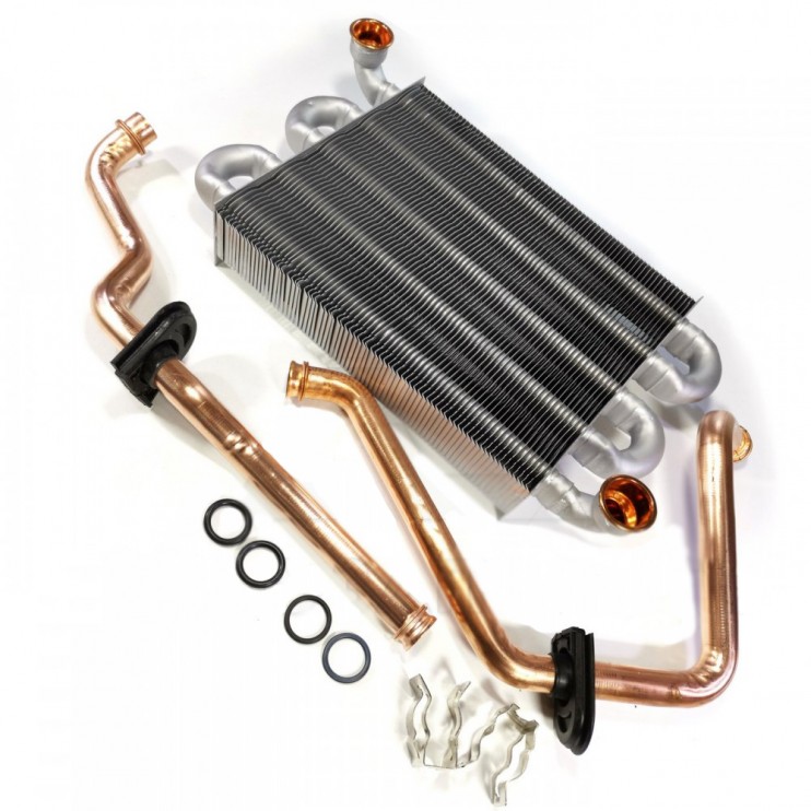 Теплообменник основной (медный с трубками) ARISTON CARES X, ALTEAS X, GENUS X, CLAS X, HS X – 65119090 (ОРИГИНАЛ)