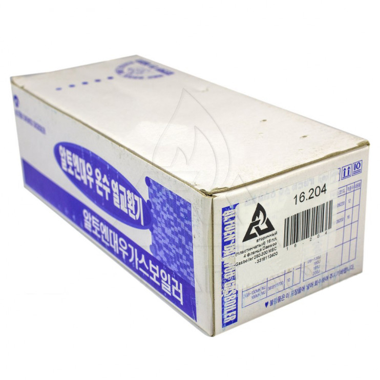 Теплообменник ГВС вторичный пластинчатый 16 пл. (4 фланца) Daewoo Gasboiler 250-300 MSC/MCF/MES - 3318112400