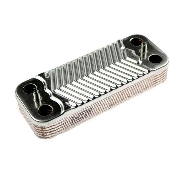 Теплообменник ГВС вторичный пластинчатый 12 пл. Immergas Mini Eolo/Nike 24 3E - 3.021692, 1.028657 (аналог)