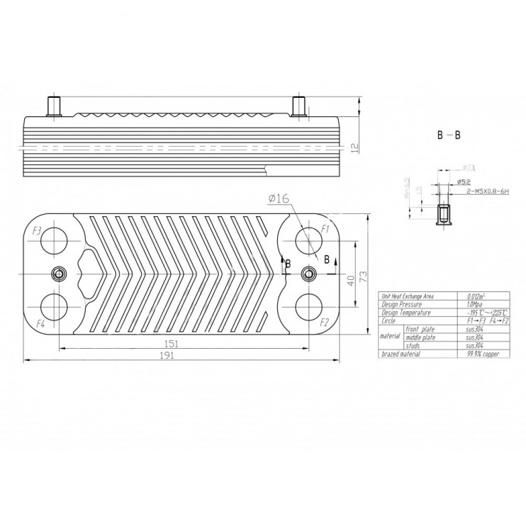 Теплообменник ГВС вторичный пластинчатый 12 пл. Immergas Mini Eolo/Nike 24 3E - 3.021692, 1.028657 (аналог)