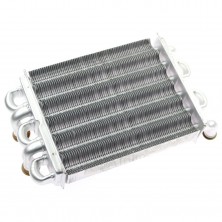 Теплообменник битермический для котла Ferroli Domiproject C24, F24, FerEasy C24, F24 - 39820060, 39819540, 37404110 (аналог)