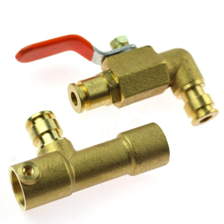 Кран подпитки (наполнения) латунный Daewoo Gasboiler 100-300 ICH, 100-300 KFC - 3315404700, 001541