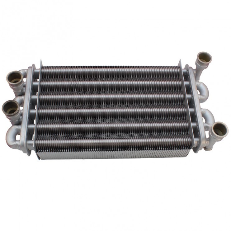 Теплообменник битермический для котла Westen Quasar, Roca Neobit, Baxi Main - 616170, 5663720 (оригинал без упаковки, Valmex)