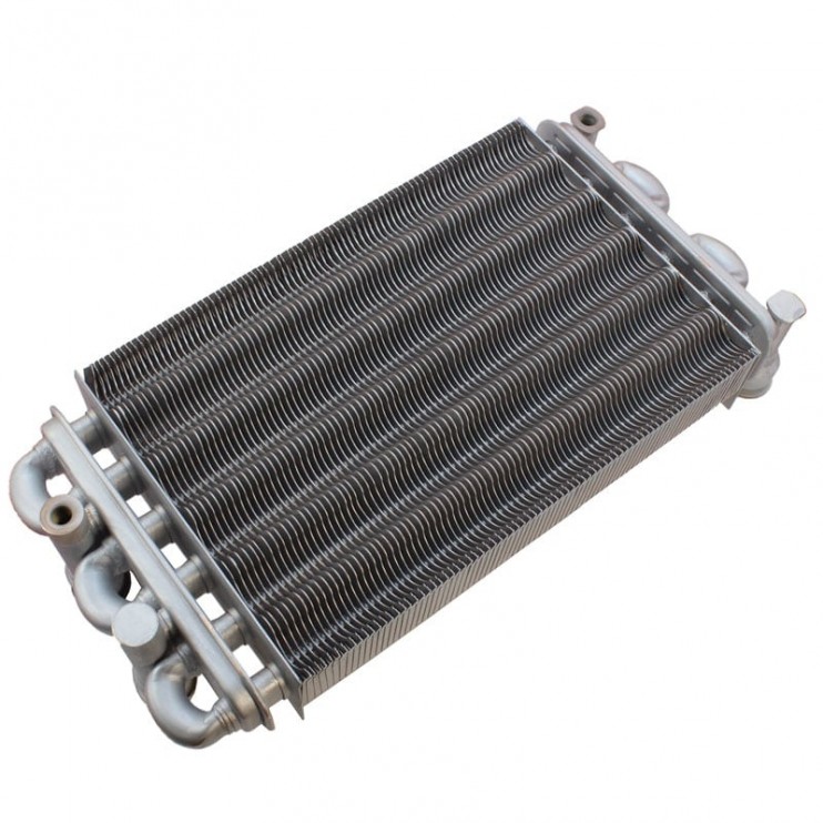 Теплообменник битермический для котла Westen Quasar, Roca Neobit, Baxi Main - 616170, 5663720 (оригинал без упаковки, Valmex)