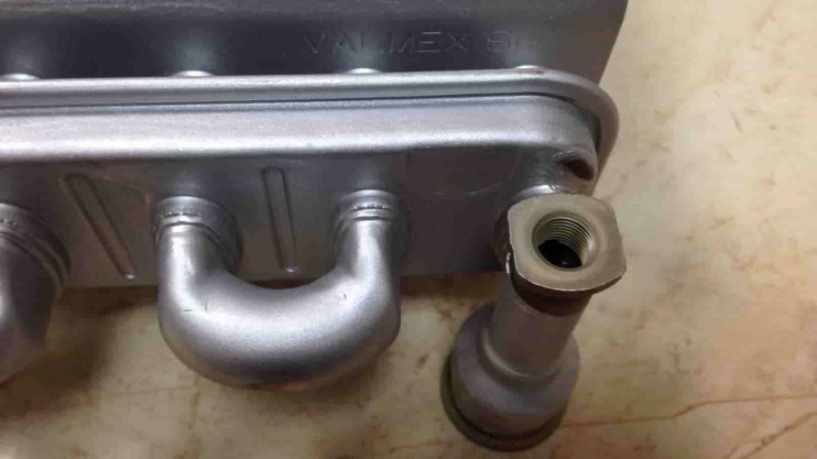 Теплообменник битермический для котла Westen Quasar, Roca Neobit, Baxi Main - 616170, 5663720 (оригинал без упаковки, Valmex)