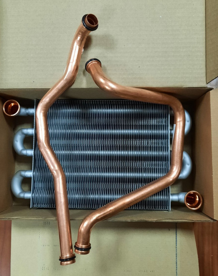 Теплообменник основной (медный с трубками) ARISTON ARISTON BS II, EGIS PLUS, MATIS 24 FF с 2008 г. выпуска - 65113396 (Valmex)