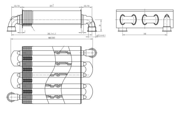 ТЕПЛООБМЕННИК ПЕРВИЧНЫЙ, ОСНОВНОЙ ARISTON CLAS, GENUS, BS - 65106297 (VALMEX, Италия)
