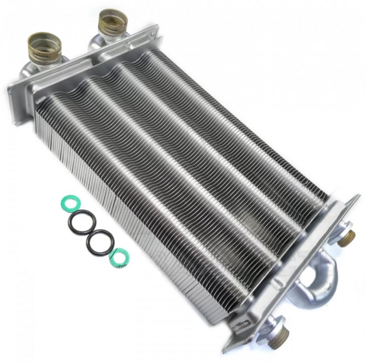 Теплообменник битермический для котла Beretta Ciao 24 CAI/CSI, Smart 24 CAI/CSI - R2310, R10021419 (аналог)