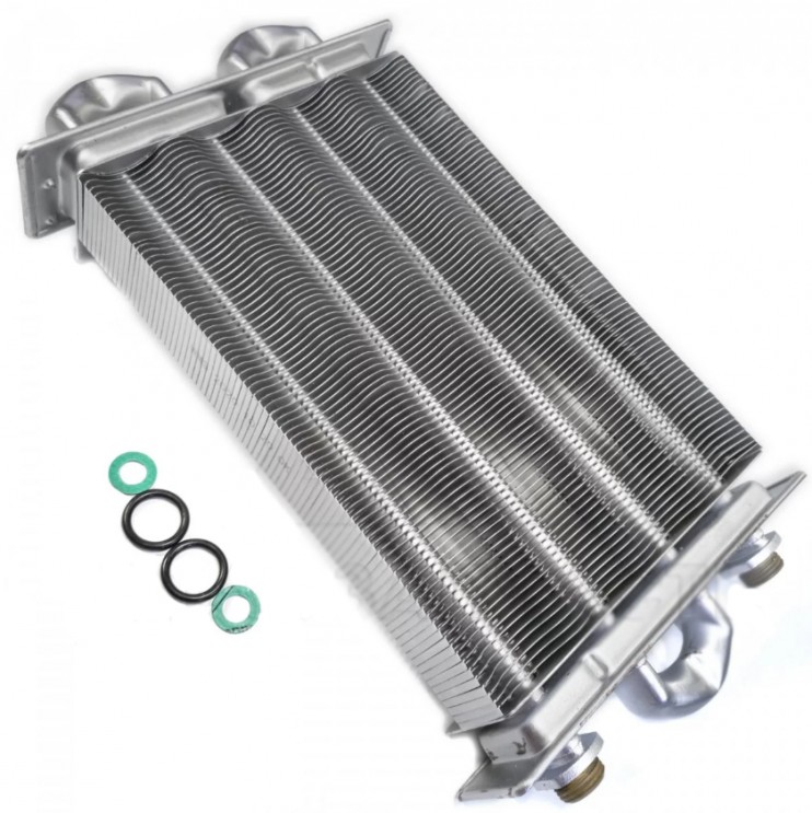 Теплообменник битермический для котла Beretta Ciao 24 CAI/CSI, Smart 24 CAI/CSI - R2310, R10021419 (аналог)